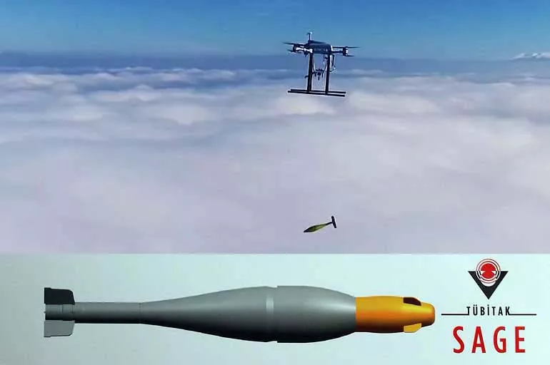 Drone'dan atılan havan mühimmatı seri üretime hazır