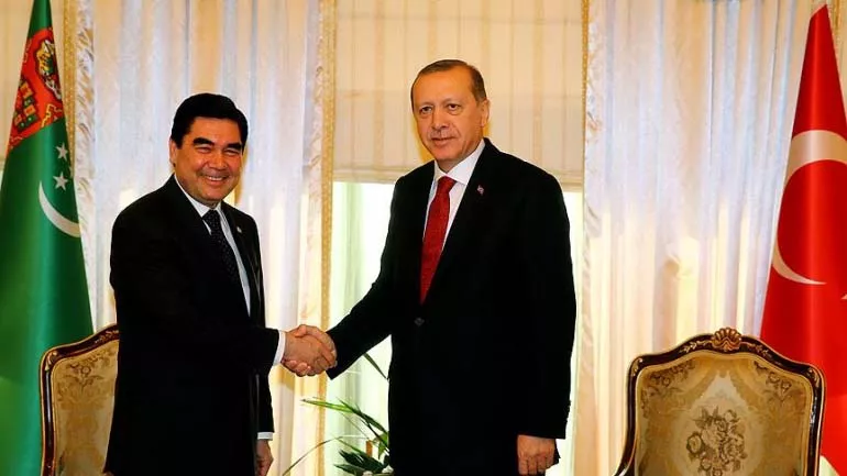Cumhurbaşkanı Erdoğan, Türkmenistan Cumhurbaşkanı ile görüştü
