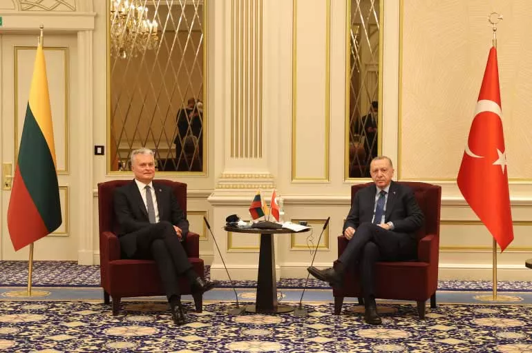 Cumhurbaşkanı Erdoğan, Litvanya Cumhurbaşkanı Nauseda ile görüştü