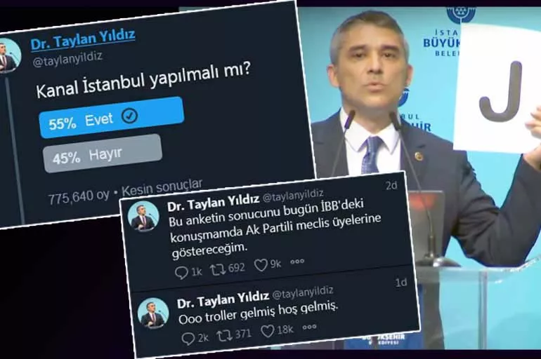 İYİ Parti'li Yıldız, Kanal İstanbul anket sonucuna tahammül edemedi