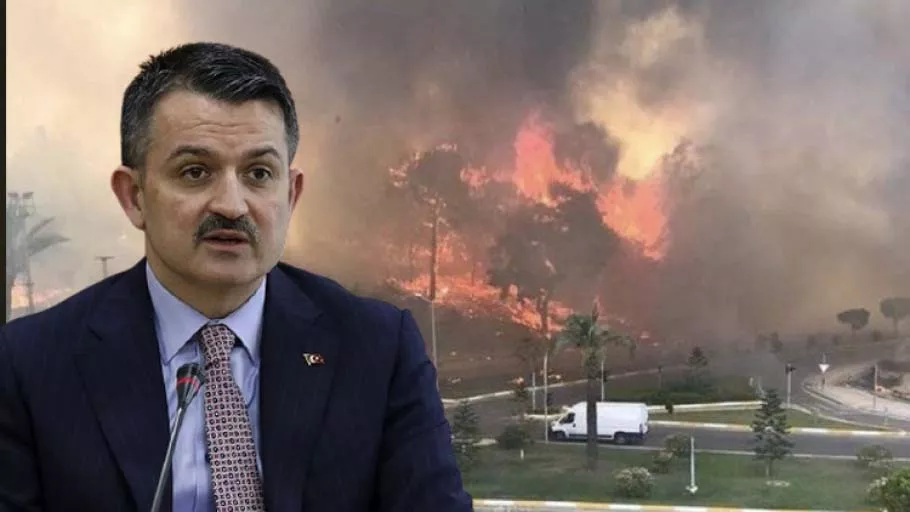 Bakan Pakdemirli Manavgat yangınında PKK'yı işaret etti