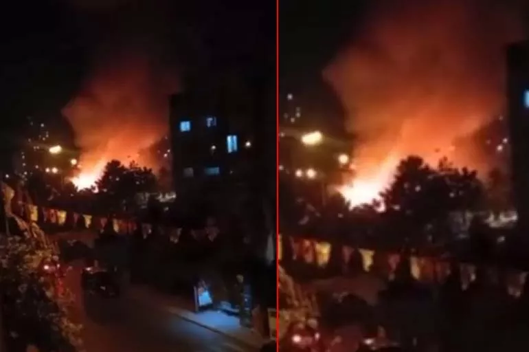 İstanbul Bahçeşehir'de yangın