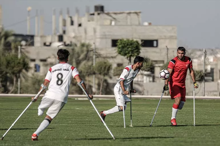 Amputeli futbolcular Filistin'de sahaya çıktı