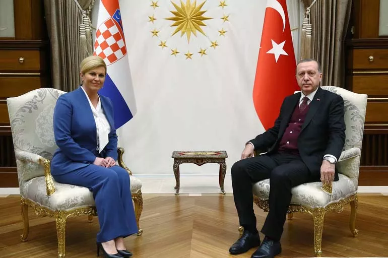 Cumhurbaşkanı Erdoğan, Hırvatistan Cumhurbaşkanı ile görüştü