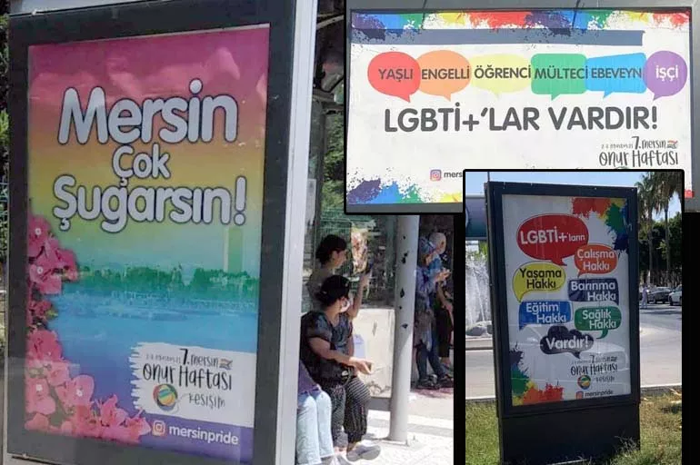 Her yerde LGBT afişleri gören Mersin halkı isyanda