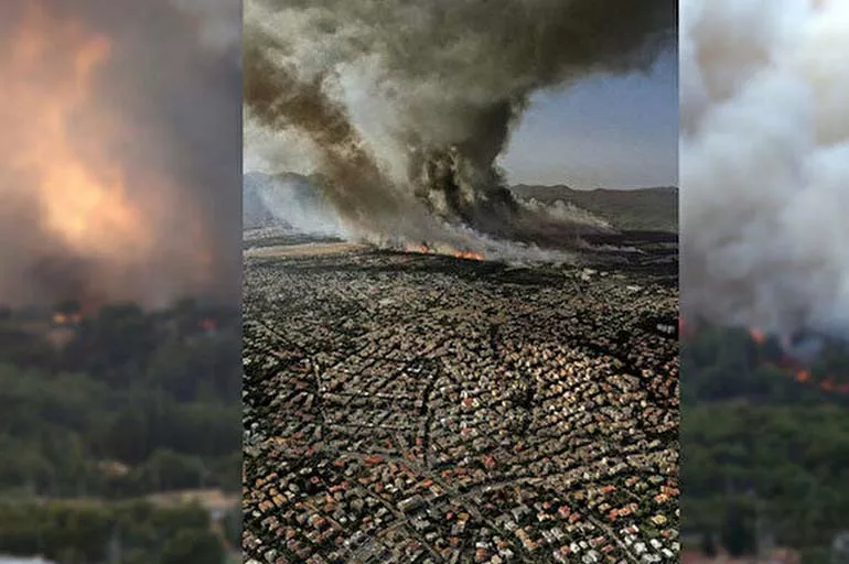 Yunanistan'daki yangın başkent Atina'yı tehdit etmeye başladı!