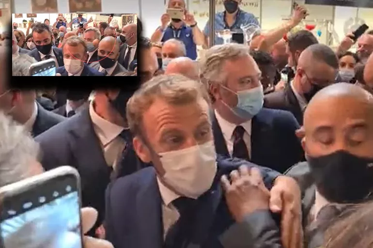 Fransa Cumhurbaşkanı Macron'a Lyon'da yumurtalı saldırı