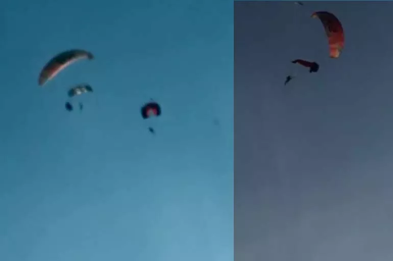 Fethiye'de paraşütler çarpıştı! İşte saniye saniye o anlar...