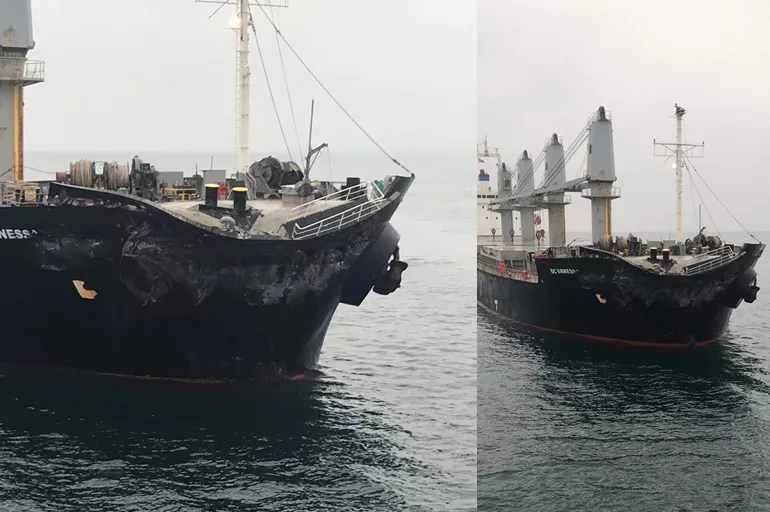 Son dakika: Marmara Denizi'nde iki gemi çarpıştı
