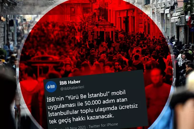 İmamoğlu'nun 'Yürü Be İstanbul' projesi! 50 bin adımla 30 kilometre yürüyene tek biniş beleş
