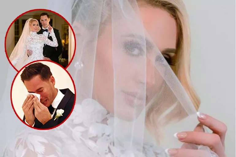 Olay yaratan düğün! Paris Hilton'un kocası gözyaşlarına boğuldu