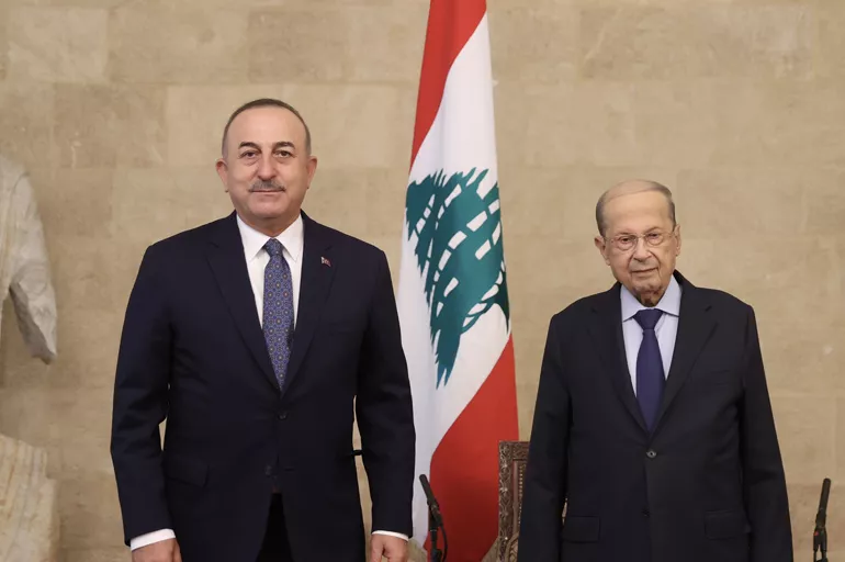 Son dakika: Dışişleri Bakanı Çavuşoğlu'ndan Lübnan Cumhurbaşkanı Avn ile diplomasi trafiği