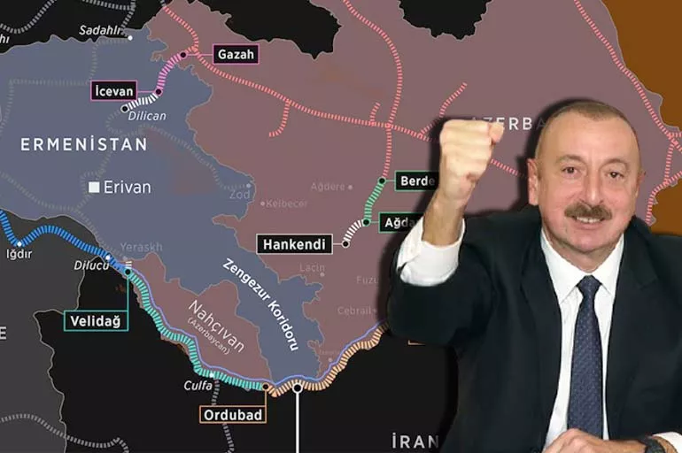 Aliyev'den koridora gümrük şartı: Zengezur'da olursa biz de Laçın'a kurarız