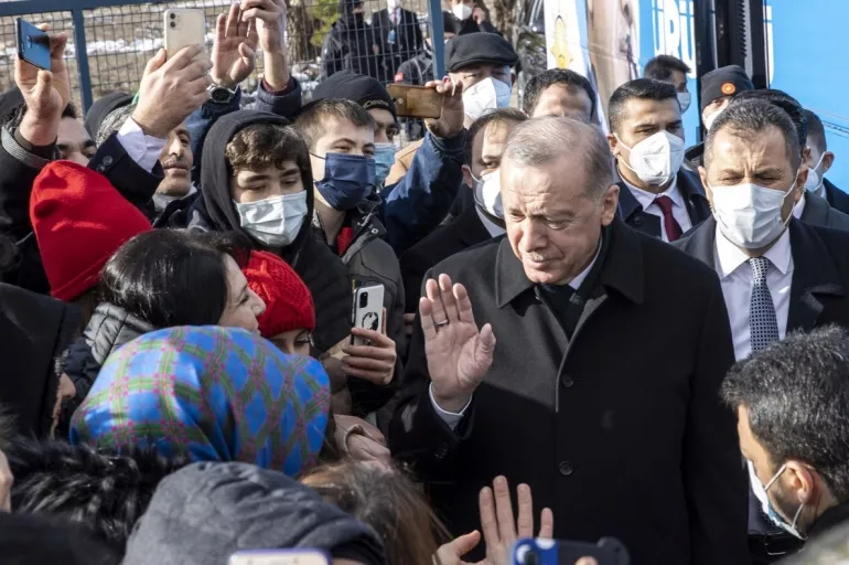 Cumhurbaşkanı Erdoğan'a Ankara'da coşkulu karşılama