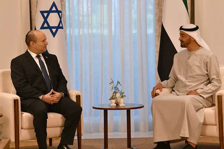 İsrail Başbakanı Naftali Bennett ile BAE Veliahtı Prens bin Zayed görüştü