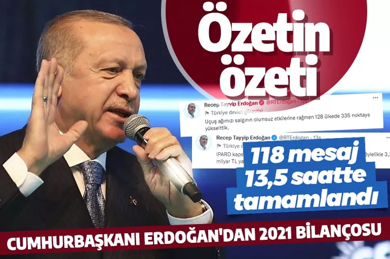 2021 yılında hangi projeler hayata geçirildi? Cumhurbaşkanı Erdoğan görselleriyle tek tek anlattı...
