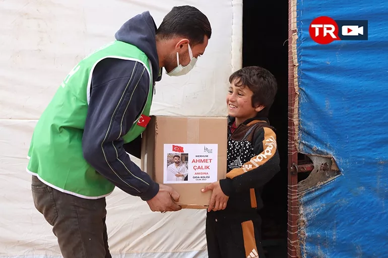 Ahmet Çalık'ın ailesi Suriye halkını unutmadı! Gıda kolileri ihtiyaç sahiplerine ulaştı
