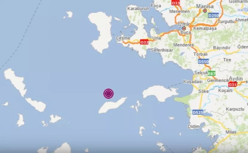 Son dakika! Ege Denizi'nde 4.3 büyüklüğünde deprem