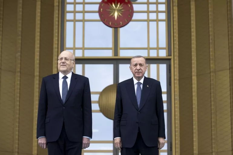 Cumhurbaşkanı Erdoğan Lübnan Başbakanı Mikati'yi resmi törenle karşıladı
