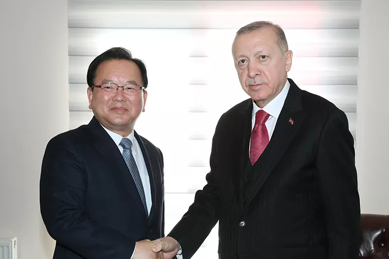 Cumhurbaşkanı Erdoğan Kore Başbakanı'nı kabul etti