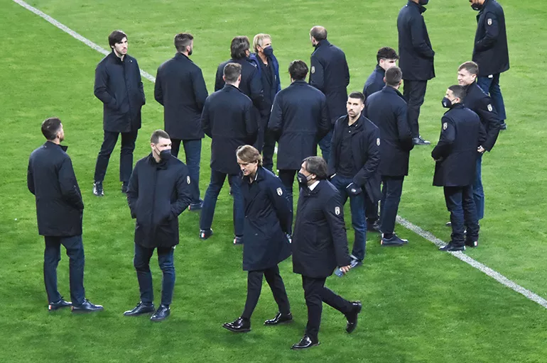 İtalya Milli Takımı, Konya'da! Mancini ve futbolcular basına görüntü verdi