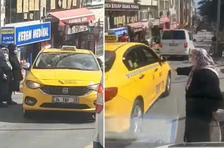 Yaşlı kadını araca almayan vicdansız taksicilerin cezası kesildi