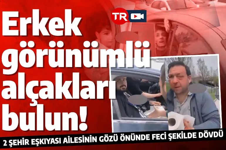 İstanbul'da 2 trafik teröristi eşi ve çocuğunun önünde sürücünün yüzünü tanınmaz hale getirdi