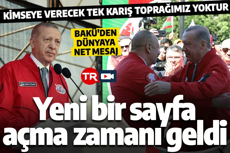 Cumhurbaşkanı Erdoğan: Habis gözlülere verecek tek karış toprağımız yoktur