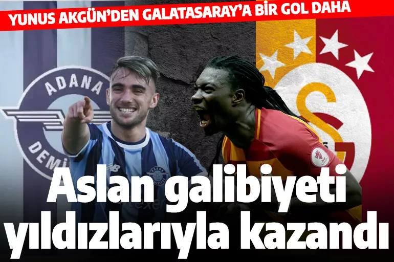 Galatasaray, Adana Demirspor'u yıldızlarıyla mağlup etti! Gomis ve Kerem sahnede...
