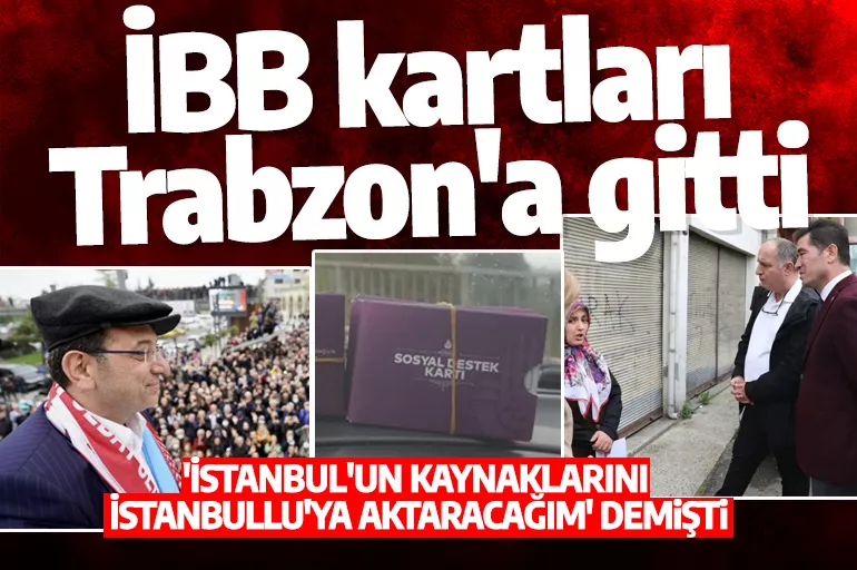 İmamoğlu, İBB'nin sosyal yardım kartlarını Trabzonlulara dağıttı