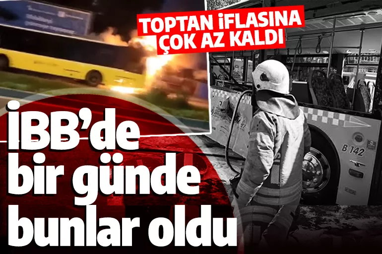 İstanbulluların can güvenliği kalmadı! Bir yerde su borusu patlarken bir yandan İETT yanıyor