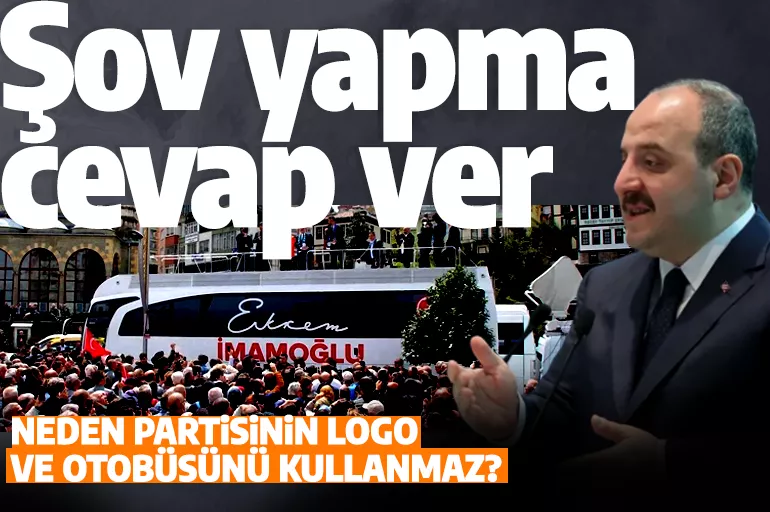 Mustafa Varank'tan İETT otobüsüyle miting yapan İmamoğlu'na tepki