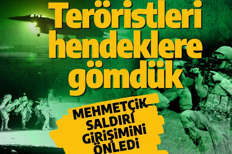 PKK'ya ağır darbe! Saldırı hazırlığındaki teröristler hendeğe gömüldü