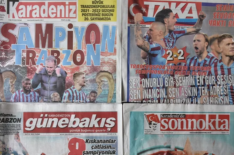 Trabzon yerel basını şampiyonluğu kutladı: İstanbul 11 yılın ardından dize geldi