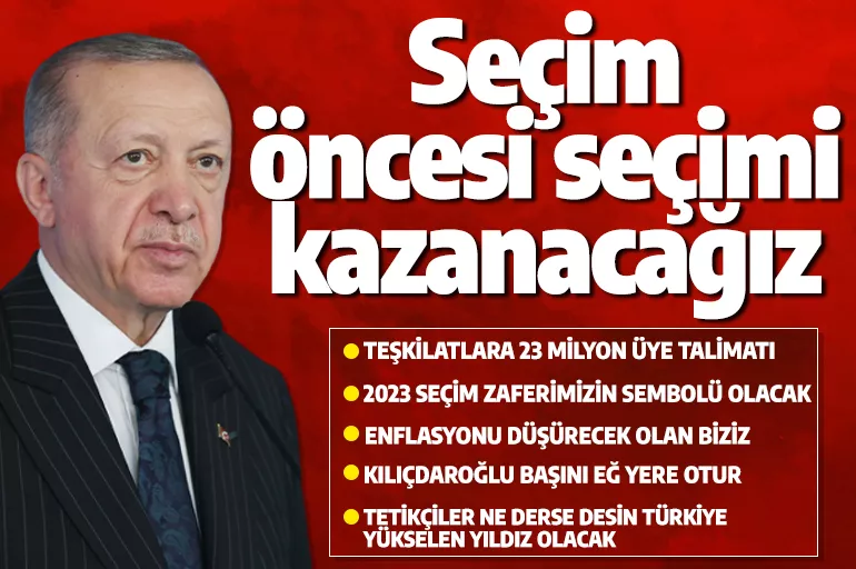 Cumhurbaşkanı Erdoğan: Seçimi seçimden önce kazanacağız
