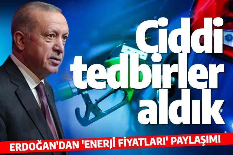 Erdoğan'dan enerji fiyatlarına ilişkin açıklama: Ciddi tedbirler aldık