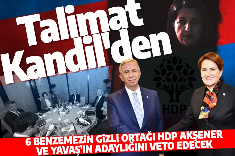 Gizli ortak HDP'den 6'lı masaya tehdit: Yavaş veya Akşener aday olursa kendi adayımızla seçime gireriz