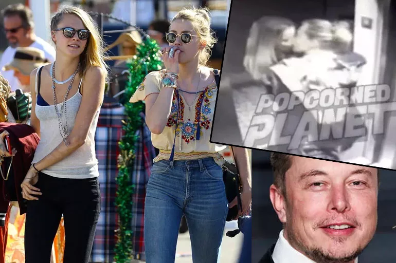 Johnny Depp'in eski karısı Amber Heard asansörde başka bir kadınla öpüşüyor! Görüntüler ortaya çıktı