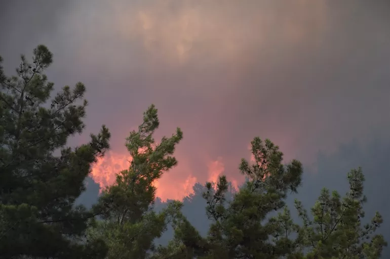 Marmaris'te devam eden orman yangınına ilişkin son durum