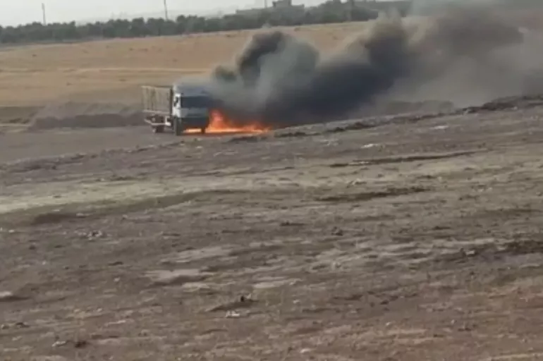 Son dakika: Suriye'de bomba yüklü kamyon imha edildi