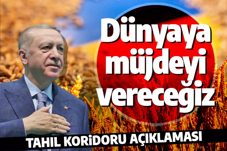 Cumhurbaşkanı Erdoğan'dan tahıl koridoru açıklaması: Dünyaya müjdeyi vereceğiz