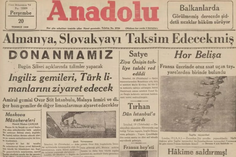 Söke'den yılan balığı ihracatı... 1939 yılı Anadolu Gazetesi: Menderes nehrinden çıkarılan balıklar, ticarette vilâyetimize mühim bir mevki temin eder. (Gaste Arşivi)