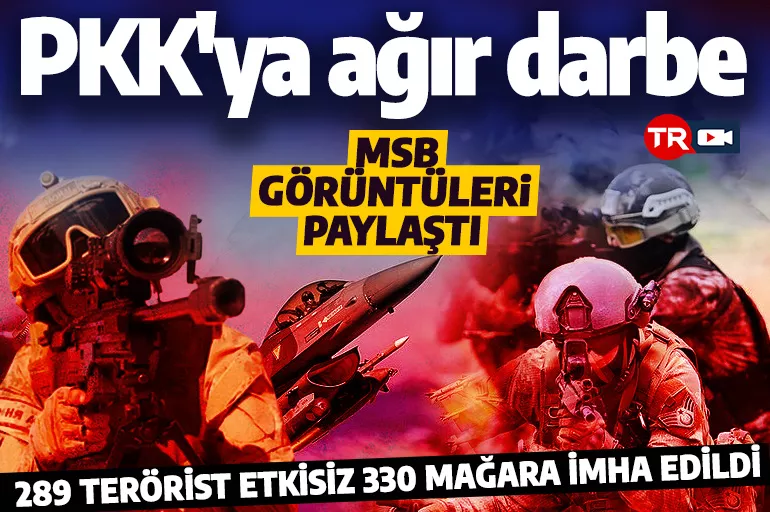 Son dakika: PKK'ya Pençe-Kilit darbesi! 289 terörist yok edildi 330 mağara imha edildi