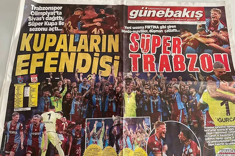 Trabzon yerel basını şampiyonluğu böyle kutladı: Kupaların Efendisi Trabzonspor