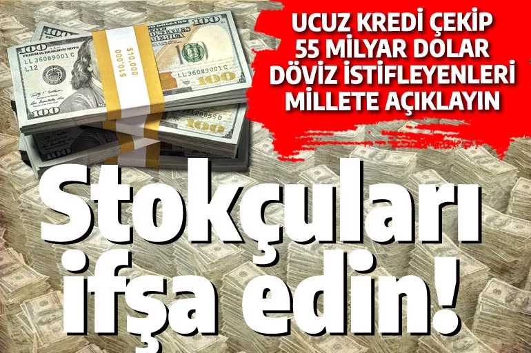 Türkiye'nin iliğini sömürenleri açıklayın: Merkez Bankası Başkanı 'ucuz kredi kullanıp 55 milyar dolar istiflediler' demişti