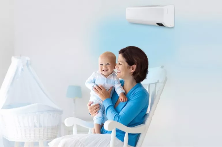 Bebekli evde klima kullanılabilir mi? İşte bebekler için klimanın olumsuz etkilerini azaltmanın yolları...