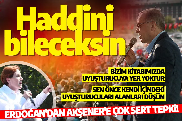 Erdoğan'dan Meral Akşener'e çok sert tepki! Sen önce haddini bileceksin