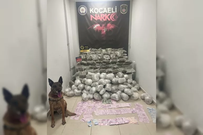 Kocaeli'de dev uyuşturucu operasyonu! 102 kilogram skunk ele geçirildi