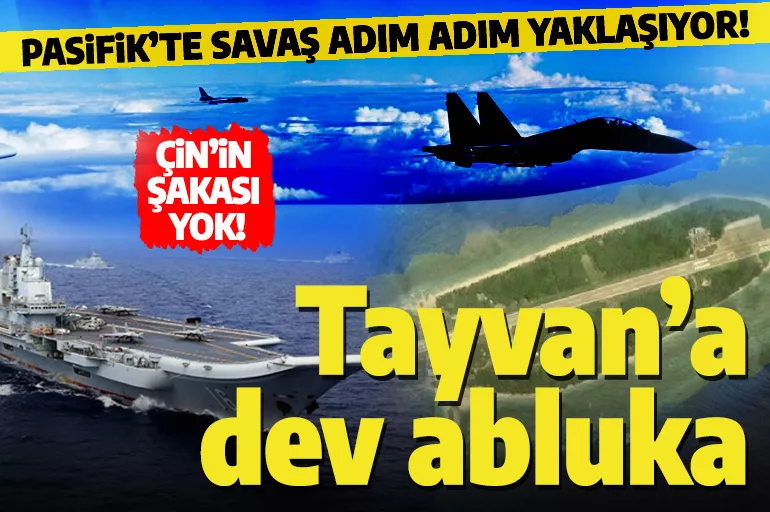 Savaş yaklaşıyor! Çin'den Tayvan'a 17 savaş uçağı ve 5 gemi ile abluka!