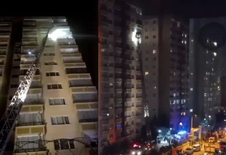 Ankara'da 15 katlı binada yangın! Bir kişi hayatını kaybetti